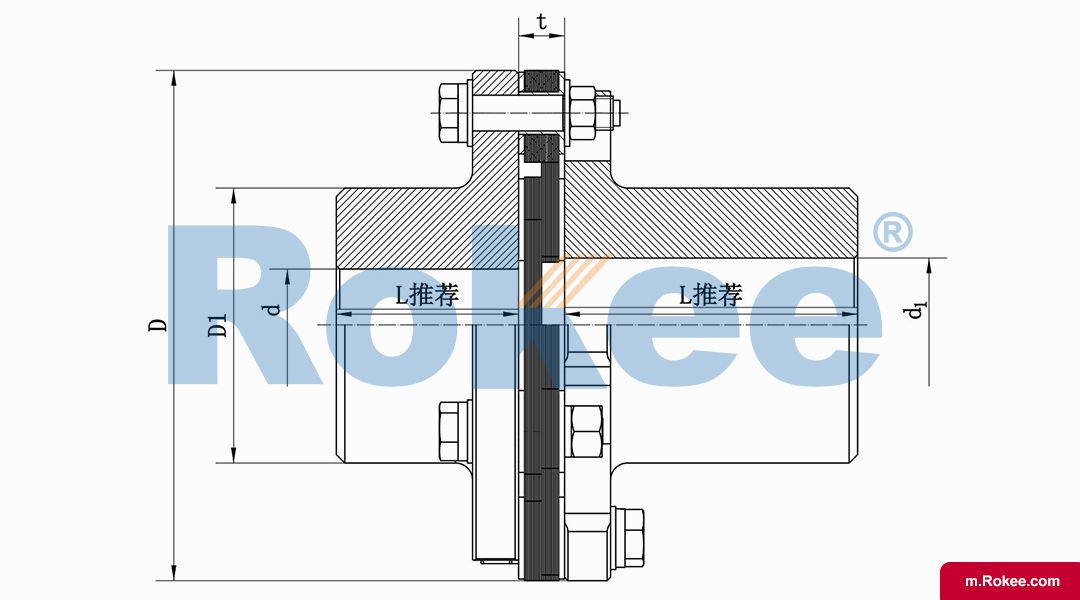 JMII Single Diaphragm Coupling Without Counterbore