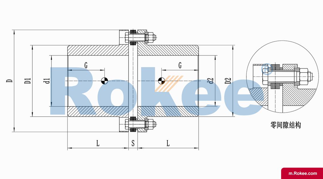 RLA Standard Single Section Metal Diaphragm Coupling