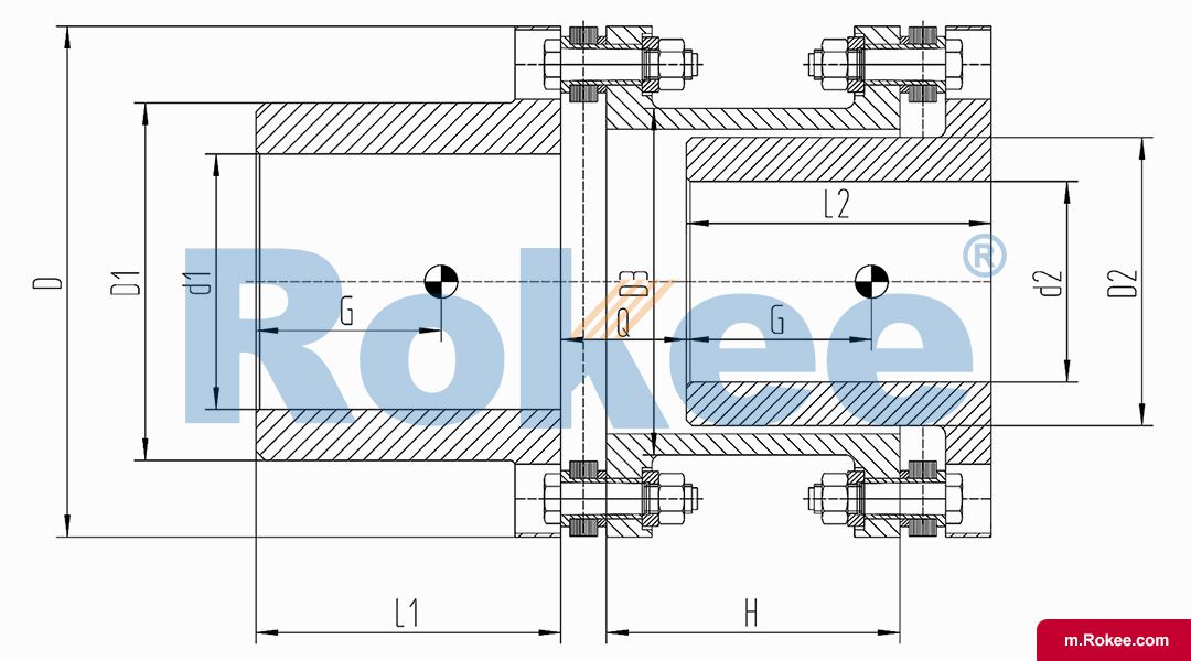 RLAR Single Shaft Sleeve Reverse-mounting Metal Diaphragm Coupling