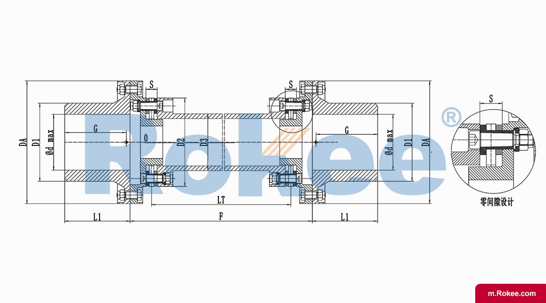 RLAT Super Long Wheelbase Metal Diaphragm Coupling