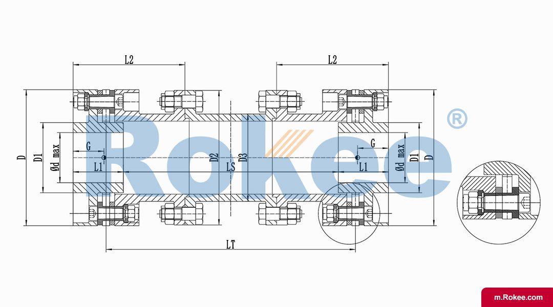 RLHD High Speed Metal Diaphragm Coupling