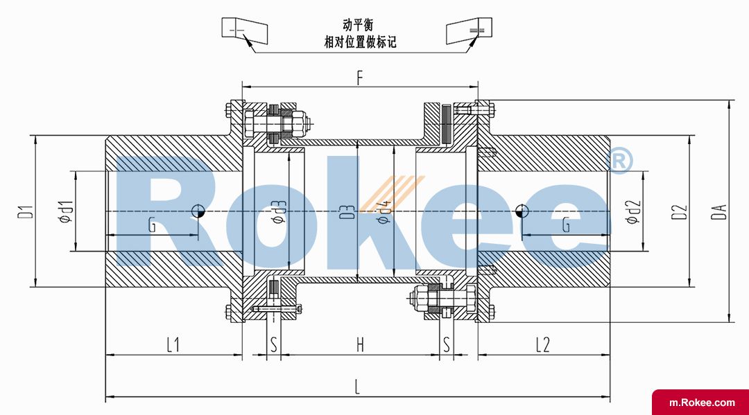 RLQA No Flange Quick Installation Metal Diaphragm Coupling