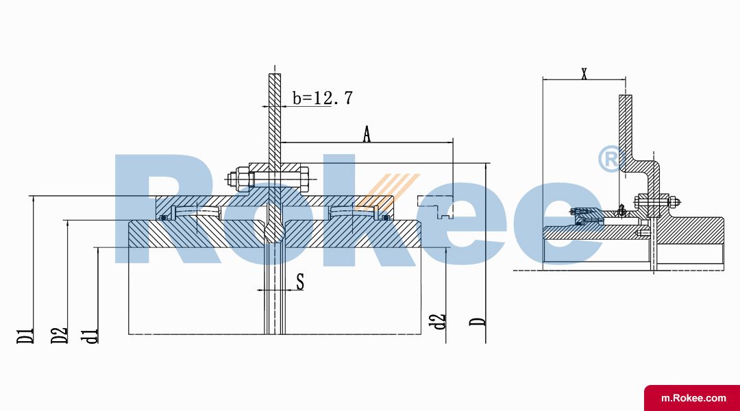 RODP Drum Gear Coupling With Brake Disc