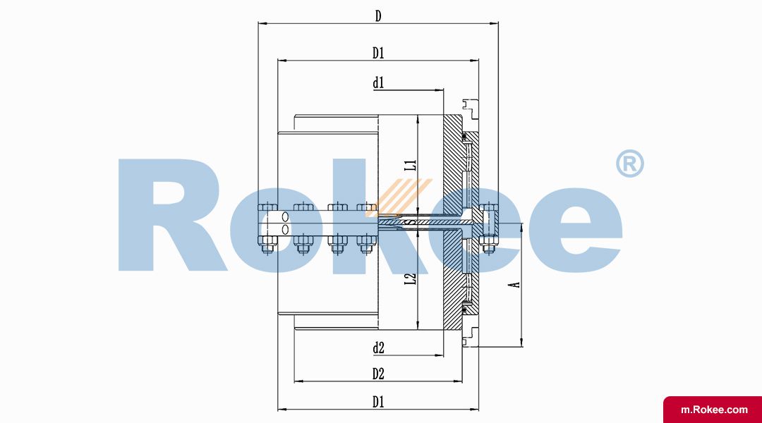 RODV Vertical Installation Drum Gear Coupling