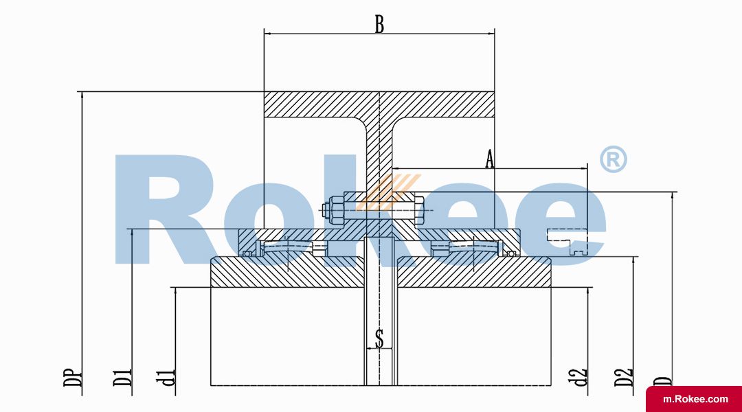 RODW Drum Gear Coupling With Brake Wheel